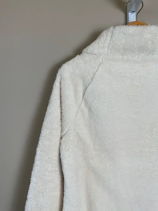 GAP Body Sherpa Mock-Neck Popover Kangaroo Pocket Sweatshirt - Picture 11 of 16